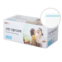 코멧 더블 지퍼백 중형 100매, 1개, 중(M)