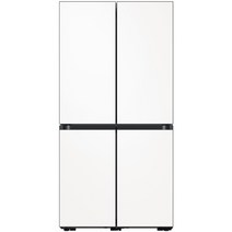 삼성전자 비스포크 프리스탠딩 4도어 냉장고 865L 방문설치, 새틴 화이트(도어), 오프 화이트(내부), RF85B9231W6
