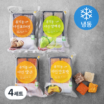 웰팜넷 유기가공식품 인증 이유식용 다진채소 혼합 4종 세트 1호 (냉동), 4세트