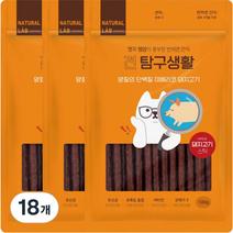 네츄럴랩 강아지 견탐구생활 스틱 간식 100g, 이베리코돼지고기, 18개