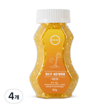 마크롱 청소기 살균 탈취제 레몬향, 80g, 4개
