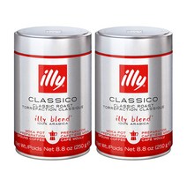 일리 클라시코 모카 분쇄 커피, 모카포트, 250g, 2개