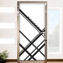 꾸밈 현관문 시트지, 모던블랙라인