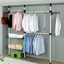 넘버원 38mm 파이프 3단행거 2단선반