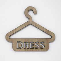 디자인웁스 픽토 도어사인 Mini, 베이지 DRESS, 2개