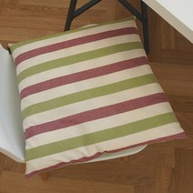 봄이오면 방석솜포함, 와인올리브 스트라이프