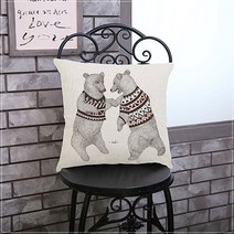 애니멀 드로잉 쿠션커버 2