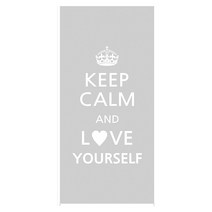 꾸밈 현관문시트지 Keep calm and love yourself C타입, 그레이