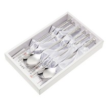 테이블아트 버블샌딩 수저 부부세트, 4p (스푼 2p, 젓가락 2p), 1개