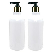 홈앤라이프 디스펜서 용기+캡 500ml, 용기(백색), 캡(검정골드), 2개