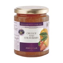 에그리시칠리아 포도즙으로 만든 딸기 오렌지 잼, 360g, 1개