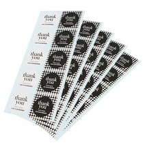 티나피크닉 땡큐 문구 스티커, 혼합 색상, 5개입