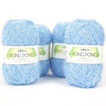 퐁퐁수세미 뜨개실 4볼, 9 아기파랑, 4개