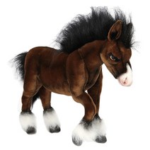 한사토이 5443번 말4 Clydesdale Horse 인형, 38cm, 브라운