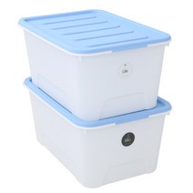 가쯔 멀티블럭 리빙박스 56L, 블루, 2개