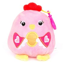 다예월드 꼬꼬닭 가방고리 인형 분홍, 10cm