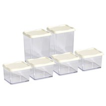 실리쿡 높은 냉장고 용기 실속세트, 6개, 1세트