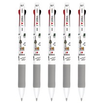 자바펜 랜드마크 초저점도 3색 볼펜 0.7mm, 서울, 5개