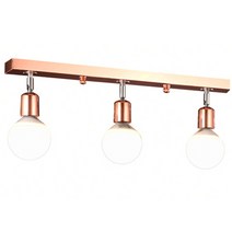 샛별하우스 인스타 3등 직사각 직부등, 로즈골드