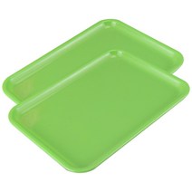 블럭마트 주방 사각 쟁반 2p, 그린