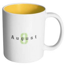 핸드팩토리 원먼스 8월 머그컵, 내부 옐로우, 1개