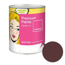 노루페인트 팬톤멀티 에그쉘광 루즈브라운 레드계열 페인트 1L, 럼 레이즌(19-1321), 1개