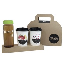 1AM 쥬뗌므 프리미엄 크라프트 THANK U 연두뚜껑 보틀 블랜딩차세트, 크라프트 패키지 + 티백세트(테이크아웃잔 2p + 루비 캐모마일 3p + 트리플 베리 3p) + THANK U 보틀 스티커 + 트라이탄 보틀 + Coramdeo 패키지 스티커, 1세트