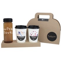 1AM 쥬뗌므 프리미엄 크라프트 with lvoe 검은뚜껑 보틀 블랜딩차세트, 크라프트 패키지 + 티백세트(테이크아웃잔 2p + 얼그레이 블라썸 3p + 트리플 베리 3p) + with love 보틀 스티커 + 트라이탄 보틀 + 고맙습니다 패키지 스티커, 1세트