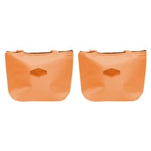 블럭마트 보온보냉 런치백 오렌지, 2개입