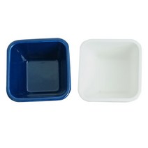 바람 로제 미니 사각 쿠프, 화이트, 네이비, 2개입