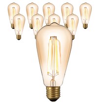 씨티오 LED COB 엔틱램프 5W ST64, 전구색, 10개