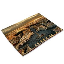 비케이 유럽과 미국 도시 식탁매트, 14, 42 x 32 cm, 1개