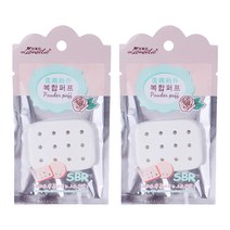 이코디 건빵 라텍스 퍼프, 2개입