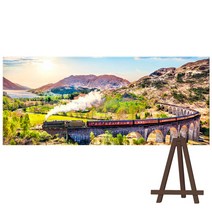 퍼즐사랑 재커바이트 증기 기관차 초미니 플라스틱 직소퍼즐 + 이젤 PO253-P1170, 253피스, 혼합 색상, 253피스