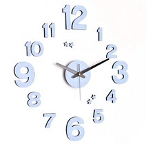 아미공 DIY 벽시계 모던, 파스텔블루