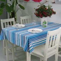 이코디 뮤랄 유니크 테이블 보, 블루, 145 x 145 cm