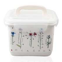 ZEN 레이첼 바커 메도우 플라워 웰빙 생생 용기, 4.3L, 1개