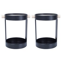 블럭마트 주방 수저통 젓가락통, 블랙, 2개입
