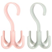 리버그린 360도 회전식 다용도걸이, 핑크, 그린, 2개