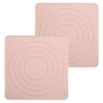 블럭마트 규조토 주방 컵받침 겸 비누받침 2p, 핑크