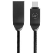치항 메탈릭 디자이너스 데이터 충전 케이블 C 타입 QH-C3320, QH-C3320(블랙), 1개, 1000mm