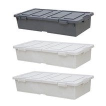 라이피스트 트레인 언더베드 리빙박스 낮은형 아이보리 2p + 다크그레이, 혼합 색상, 1세트