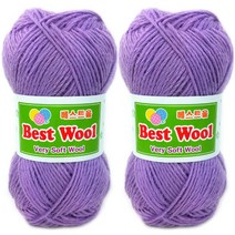 행복뜨기 베스트울 뜨개실 2p, 730 파스텔 보라, 2개