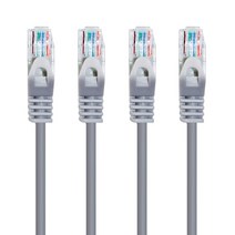 AVIVE 고급형 UTP 3m CAT5.E 랜선 케이블, GREY, 4개입