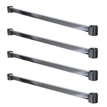 코랙 25파이 각파이프 15 x 25 x 910 mm 4p, 크롬