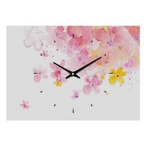 더윤 레티나 모던 시계 FLO0019 42 x 30 cm, 혼합 색상