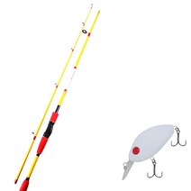 아피스 배스게임 XT 루어 낚싯대 옐로우 + 다미끼_하드베이트_디씨 100 55mm 007 CREAM WHITE, 1세트