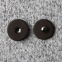 싸개스냅단추 2p세트 21mm, 다크브라운, 15세트