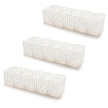 마켓감성 5칸 다용도 정리함 화이트, 3개입