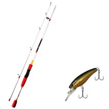 아피스 배스게임 XT 루어 낚싯대 화이트 + 다미끼 새미 70 하드베이트 루어 236H BLACK GOLD HOLO, 1세트